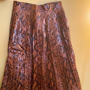 Faux snake skin a line skirt